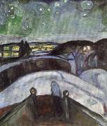Edvard Munch Starry Night oil painting